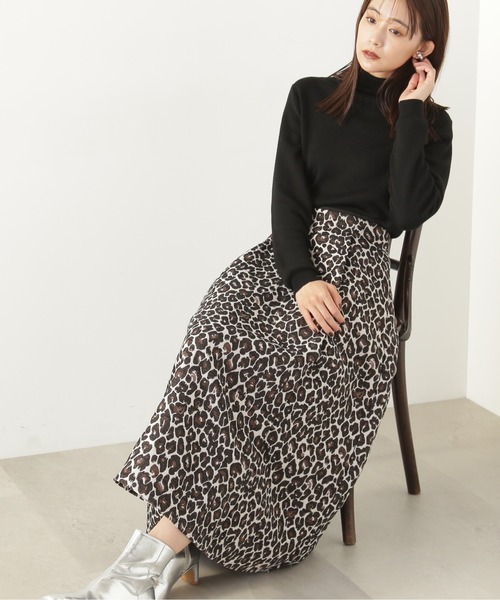 N.（N. Natural Beauty Basic）（エヌエヌナチュラルビューティーベーシック）の「【S Size Line】◆ジャガードレオパードフレアスカート（スカート・レディース・ホワイト系/ネイビー系・MEDIUM/SMALL）」の9枚目の写真