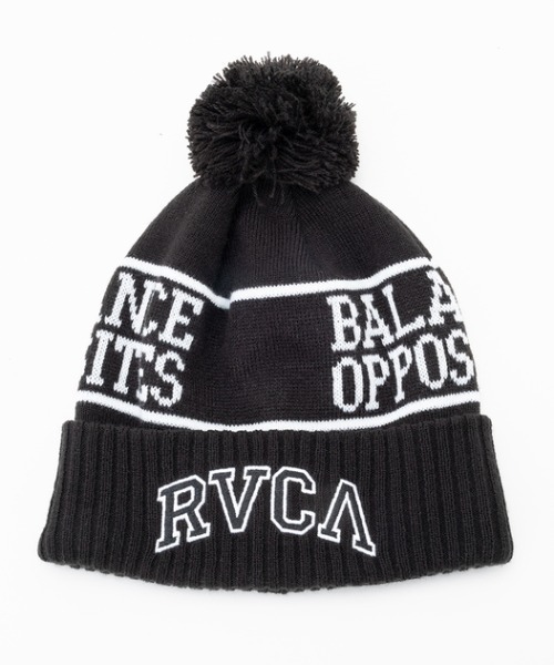 RVCA（ルーカ）の「RVCA/ルーカ ビーニー 2WAY HITTER BEANIE ポンポンニット BD042-966（ニットキャップ/ビーニー・メンズ・オフホワイト/ブラウン/ブラック・FREE）」の3枚目の写真