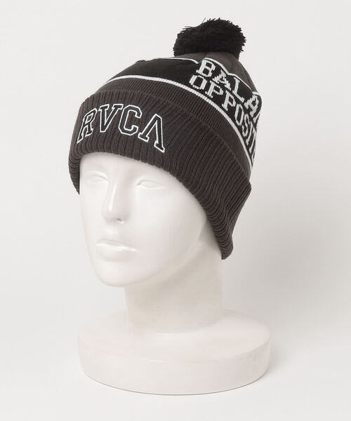 RVCA（ルーカ）の「RVCA/ルーカ ビーニー 2WAY HITTER BEANIE ポンポンニット BD042-966（ニットキャップ/ビーニー・メンズ・オフホワイト/ブラウン/ブラック・FREE）」の8枚目の写真