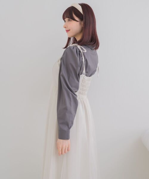 ems excite（エムズエキサイト）の「チュールキャミOP（ワンピース・レディース・ナチュラル/ブラック/ピンク・FREE）」の10枚目の写真