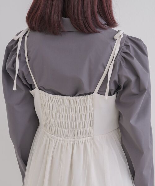 ems excite（エムズエキサイト）の「チュールキャミOP（ワンピース・レディース・ナチュラル/ブラック/ピンク・FREE）」の16枚目の写真