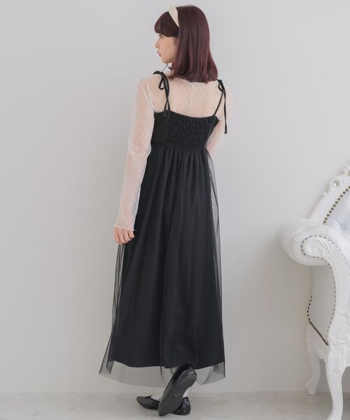 ems excite（エムズエキサイト）の「チュールキャミOP（ワンピース・レディース・ナチュラル/ブラック/ピンク・FREE）」の20枚目の写真