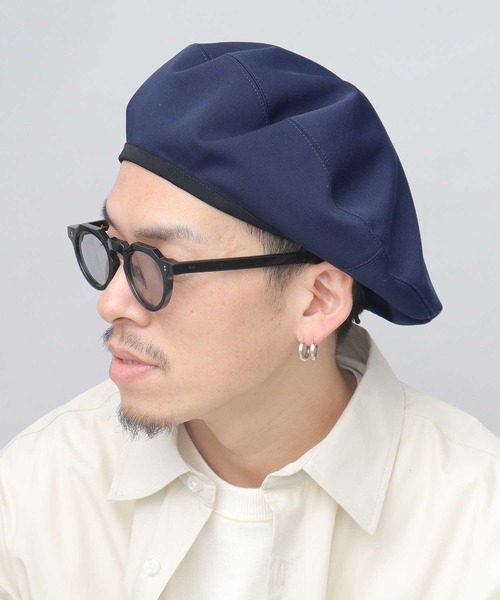 Mr.COVER(ミスターカバー)の「アーバンツイル ドローコード付き ベレー帽(ハンチング/ベレー帽・メンズ・ネイビー/ブラック/カーキ・FREE)」の1枚目の写真