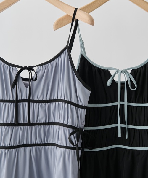 idem リボンワンピース piping ribbon onepiece/パイピングリボンキャミワンピ