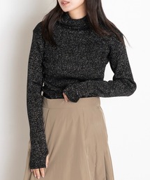 EUCLAID（エウクレイド）の「ラメハイネックリブニット（ニット/セーター）」