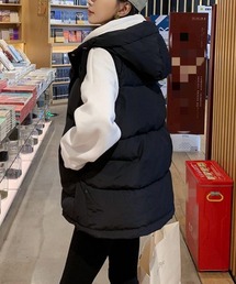 フード付き中綿ベスト