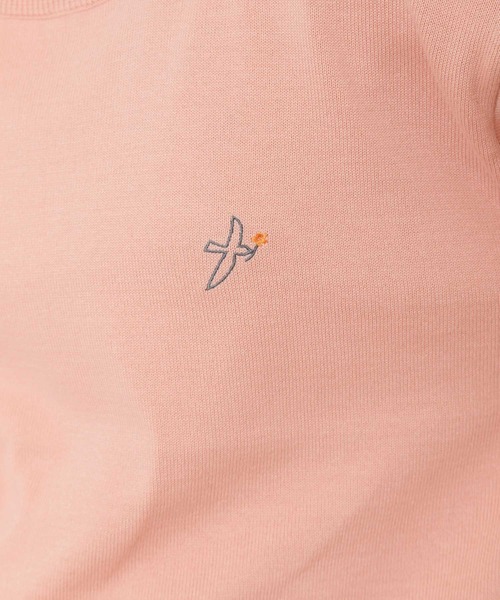 POU DOU DOU(プードゥドゥ)の「ワンポイントとり刺繍ベーシックニット(ニット/セーター・レディース・ベージュ/ブラック/ピンク/ライトグリーン/ブルー・3)」の18枚目の写真