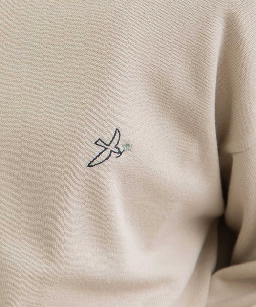 POU DOU DOU(プードゥドゥ)の「ワンポイントとり刺繍ベーシックニット(ニット/セーター・レディース・ベージュ/ブラック/ピンク/ライトグリーン/ブルー・3)」の6枚目の写真