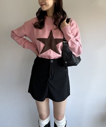 Silly（シリー）の「【春コーデに使いやすい♪】ジャガードスターニット（ニット/セーター）」