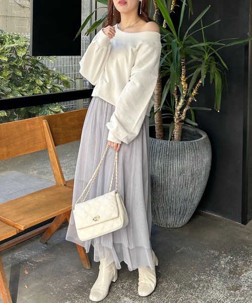 INGNI（イング）の「オフショルショートスウェット（スウェット）」 - WEAR