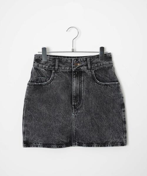 WEGO(ウィゴー)の「WEGO/台形デニムミニスカート(デニムスカート・レディース・ダークインディゴブルー/ブラック系その他/ブラック/オフホワイト/ブラック系1/インディゴブルー・MEDIUM/LARGE/SMALL/X-SMALL)」の12枚目の写真