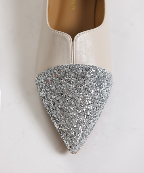 Futier land（フューティアランド）の「《新色追加》Vカットポインテッドフラットシューズ（パンプス・レディース・ブラック/アイボリー系/ブラック系/アイボリー/シルバー・36/37/38/39/40）」の19枚目の写真