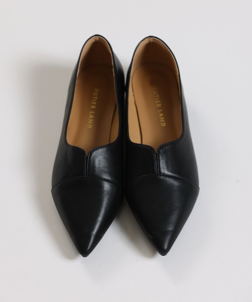 Futier land（フューティアランド）の「《新色追加》Vカットポインテッドフラットシューズ（パンプス・レディース・ブラック/アイボリー系/ブラック系/アイボリー/シルバー・36/37/38/39/40）」の15枚目の写真