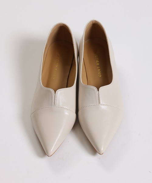 Futier land（フューティアランド）の「《新色追加》Vカットポインテッドフラットシューズ（パンプス・レディース・ブラック/アイボリー系/ブラック系/アイボリー/シルバー・36/37/38/39/40）」の14枚目の写真