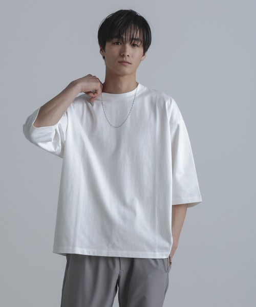 NANO universe(ナノユニバース)の「ルーズフィットワイドスリーブPO 7分袖(Tシャツ/カットソー・メンズ・ブラック/ホワイト/その他1/その他2・M/L)」の5枚目の写真