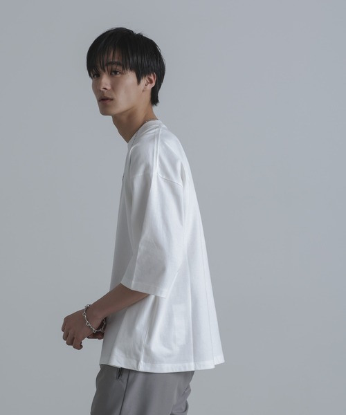 NANO universe(ナノユニバース)の「ルーズフィットワイドスリーブPO 7分袖(Tシャツ/カットソー・メンズ・ブラック/ホワイト/その他1/その他2・M/L)」の6枚目の写真