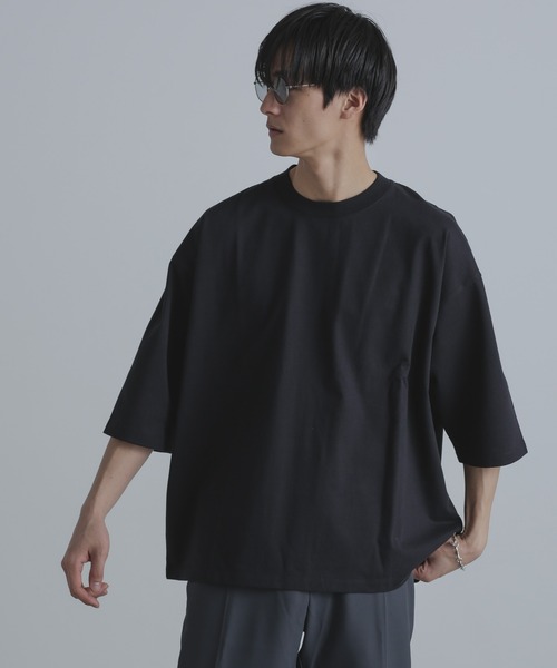 NANO universe(ナノユニバース)の「ルーズフィットワイドスリーブPO 7分袖(Tシャツ/カットソー・メンズ・ブラック/ホワイト/その他1/その他2・M/L)」の13枚目の写真