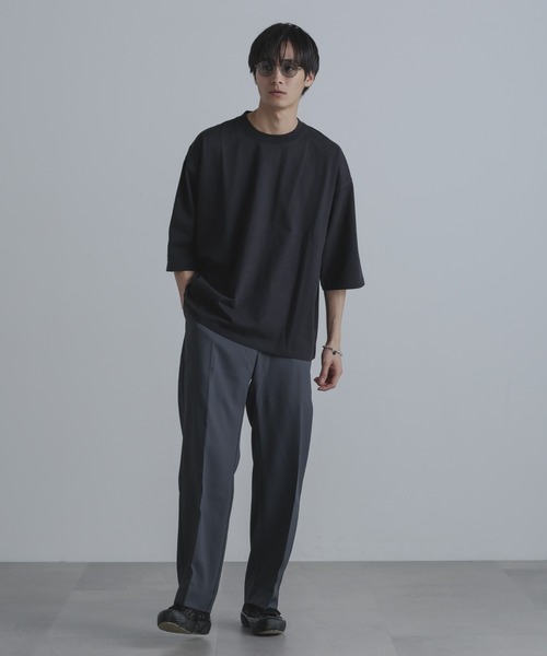 NANO universe(ナノユニバース)の「ルーズフィットワイドスリーブPO 7分袖(Tシャツ/カットソー・メンズ・ブラック/ホワイト/その他1/その他2・M/L)」の14枚目の写真