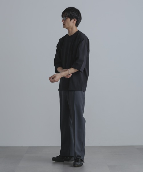 NANO universe(ナノユニバース)の「ルーズフィットワイドスリーブPO 7分袖(Tシャツ/カットソー・メンズ・ブラック/ホワイト/その他1/その他2・M/L)」の15枚目の写真