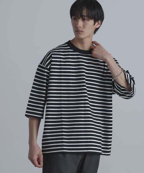 NANO universe(ナノユニバース)の「ルーズフィットワイドスリーブPO 7分袖(Tシャツ/カットソー・メンズ・ブラック/ホワイト/その他1/その他2・M/L)」の18枚目の写真