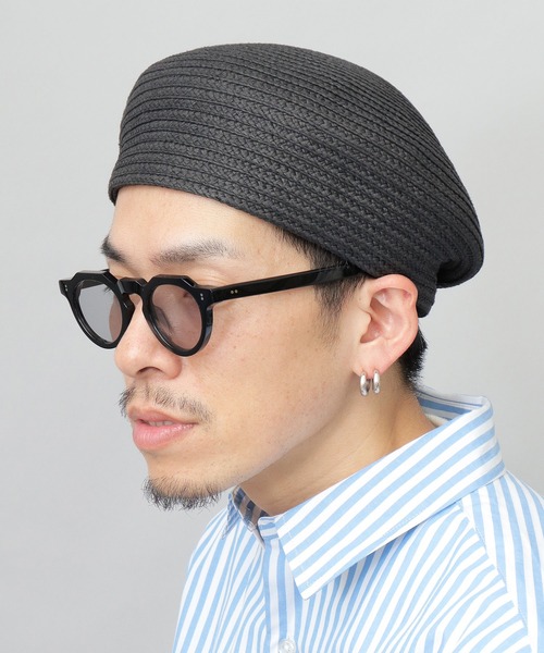Basiquenti(ベーシックエンティ)の「ボックスシルエット ペーパー ブレード ベレー帽(ハンチング/ベレー帽・メンズ・ナチュラル/ブラック/ブラウン・FREE)」の20枚目の写真