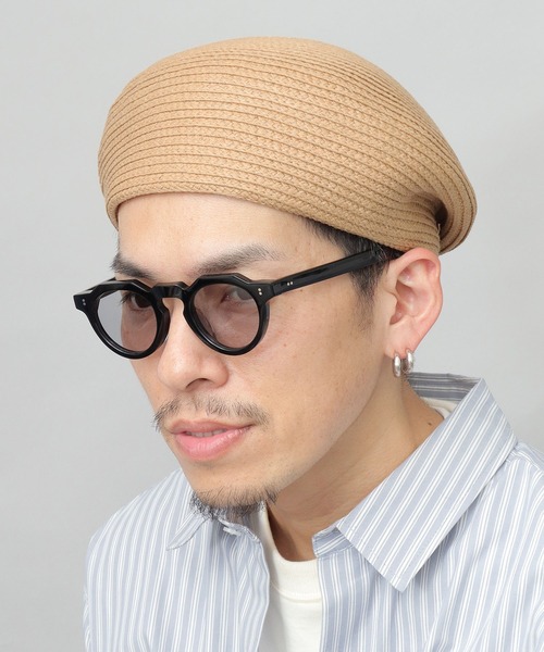 Basiquenti(ベーシックエンティ)の「ボックスシルエット ペーパー ブレード ベレー帽(ハンチング/ベレー帽・メンズ・ナチュラル/ブラック/ブラウン・FREE)」の18枚目の写真