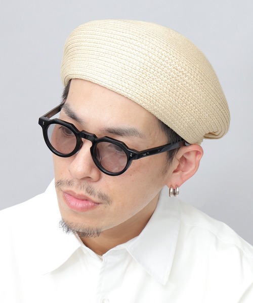 Basiquenti(ベーシックエンティ)の「ボックスシルエット ペーパー ブレード ベレー帽(ハンチング/ベレー帽・メンズ・ナチュラル/ブラック/ブラウン・FREE)」の19枚目の写真