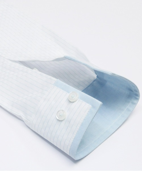 TOKYO SHIRTS（トウキョウシャツ）の「形態安定ノーアイロン ワイド 長袖ビジネスワイシャツ（ビジネスシャツ・レディース・ブルー・XL/LL/L/M/S/XS）」の2枚目の写真