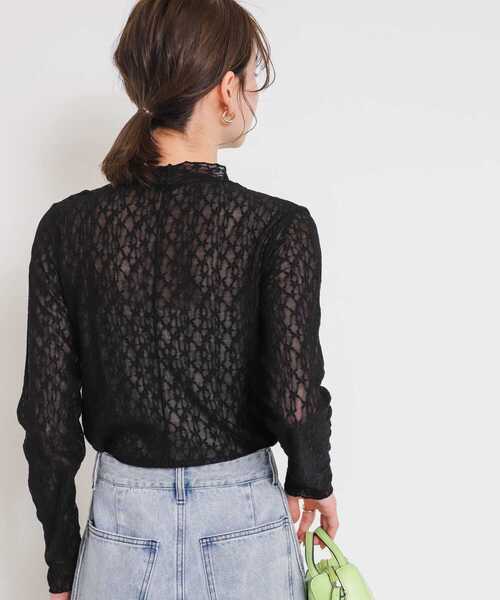 HEYUMM（ヘユム）の「レースカットトップ（Tシャツ/カットソー・レディース・オフホワイト/ブラック/オレンジ・ONE）」の17枚目の写真