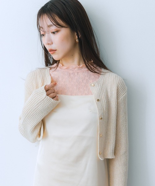 HEYUMM（ヘユム）の「レースカットトップ（Tシャツ/カットソー・レディース・オフホワイト/ブラック/オレンジ・ONE）」の21枚目の写真