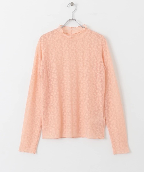 HEYUMM（ヘユム）の「レースカットトップ（Tシャツ/カットソー・レディース・オフホワイト/ブラック/オレンジ・ONE）」の10枚目の写真