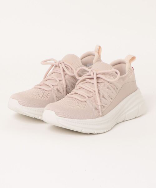ABC-MART(エービーシーマート)の「ABC SELECT エービーシーセレクト PL KNIT LACE プラットニットレース W1034 BEIGE PINK(スニーカー・レディース・ピンク・6/6h/7/7h/8/5h)」の1枚目の写真