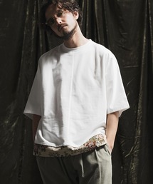mt8907- Layered design T-shirt Tシャツ