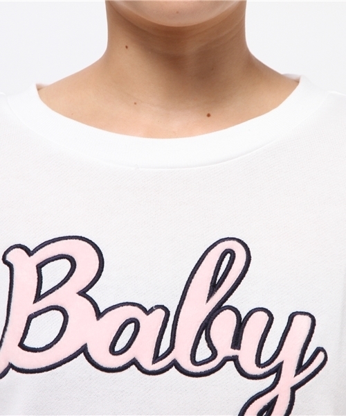 WEGO(ウィゴー)の「WEGO/シャギーロゴフリルスウェット(スウェット・レディース・ライトパープル/オフホワイト・FREE)」の6枚目の写真