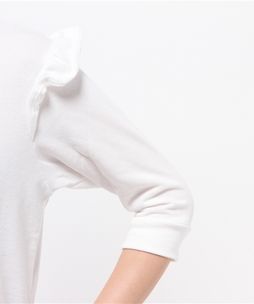 WEGO(ウィゴー)の「WEGO/シャギーロゴフリルスウェット(スウェット・レディース・ライトパープル/オフホワイト・FREE)」の7枚目の写真