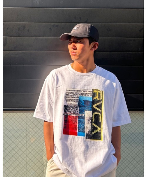 RVCA（ルーカ）の「【オンライン限定】RVCA メンズ CUTNCORNERS SS Ｔシャツ 【2024年春夏モデル】/ルーカ半袖Tシャツ（Tシャツ/カットソー・メンズ・グレー/ブラック/ホワイト・XX-LARGE/X-LARGE/LARGE/MEDIUM/SMALL）」の2枚目の写真