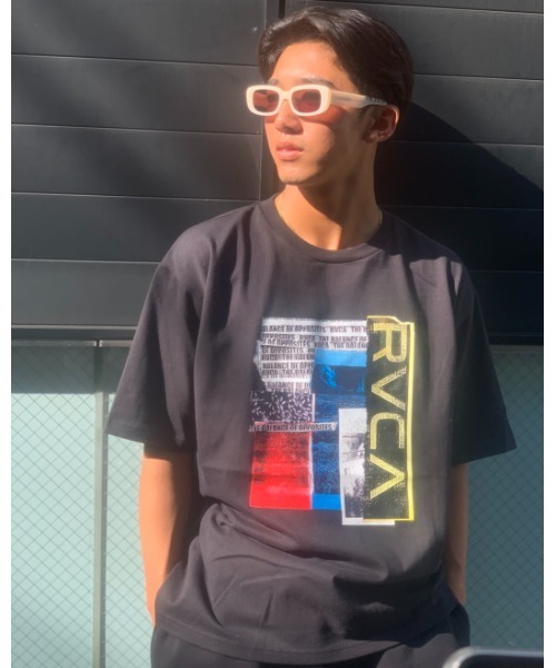 RVCA（ルーカ）の「【オンライン限定】RVCA メンズ CUTNCORNERS SS Ｔシャツ 【2024年春夏モデル】/ルーカ半袖Tシャツ（Tシャツ/カットソー・メンズ・グレー/ブラック/ホワイト・XX-LARGE/X-LARGE/LARGE/MEDIUM/SMALL）」の3枚目の写真