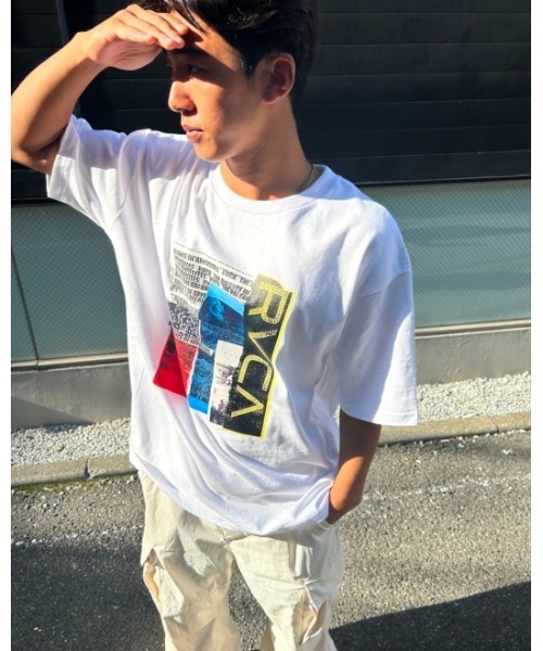 RVCA（ルーカ）の「【オンライン限定】RVCA メンズ CUTNCORNERS SS Ｔシャツ 【2024年春夏モデル】/ルーカ半袖Tシャツ（Tシャツ/カットソー・メンズ・グレー/ブラック/ホワイト・XX-LARGE/X-LARGE/LARGE/MEDIUM/SMALL）」の7枚目の写真