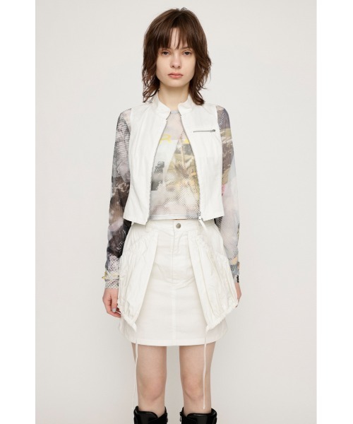 SLY(スライ)の「SHIRRING PK S/SK シャーリング ポケット ショートスカート / セットアップ可(スカート・レディース・パープル/カーキ/オフホワイト・1/2)」の16枚目の写真