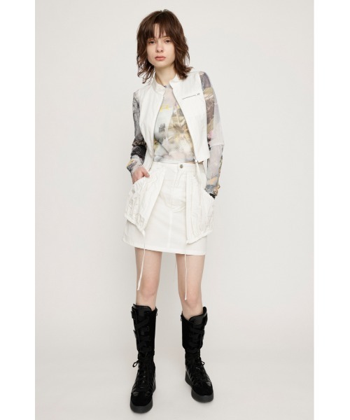 SLY(スライ)の「SHIRRING PK S/SK シャーリング ポケット ショートスカート / セットアップ可(スカート・レディース・パープル/カーキ/オフホワイト・1/2)」の17枚目の写真