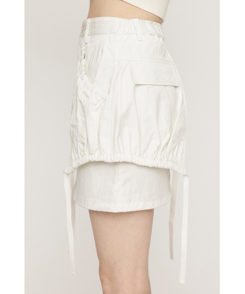 SLY(スライ)の「SHIRRING PK S/SK シャーリング ポケット ショートスカート / セットアップ可(スカート・レディース・パープル/カーキ/オフホワイト・1/2)」の5枚目の写真