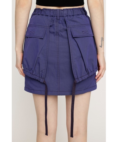 SLY(スライ)の「SHIRRING PK S/SK シャーリング ポケット ショートスカート / セットアップ可(スカート・レディース・パープル/カーキ/オフホワイト・1/2)」の14枚目の写真