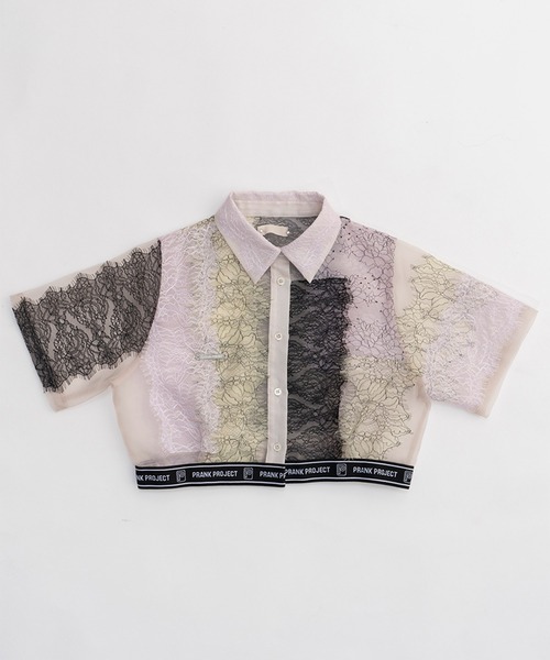 トップス PRANK PROJECT lace shirt PRANK PROJECT（プランクプロジェクト）の「レーステープシャツ