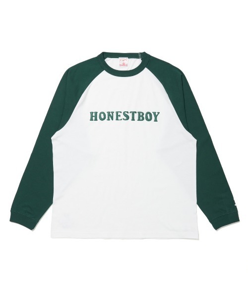 HONESTBOY（オネストボーイ）の「HB Front Logo Raglan LS Tee 