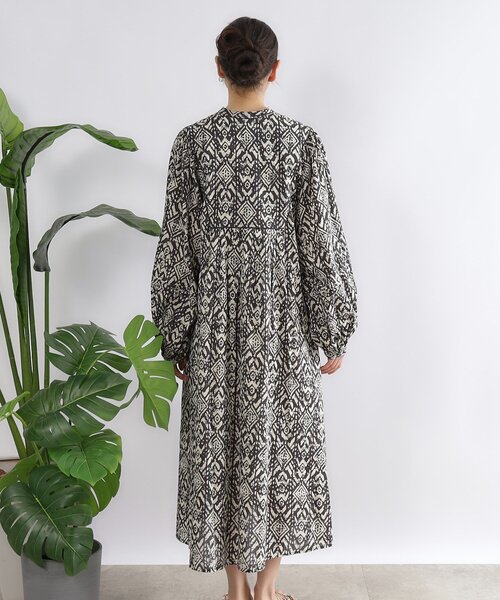 OPAQUE.CLIP（オペークドットクリップ）の「◆≪made in INDIA≫プリントアソートスモックワンピース【洗える】（ワンピース・レディース・ホワイト系3/ブラック系・00）」の13枚目の写真