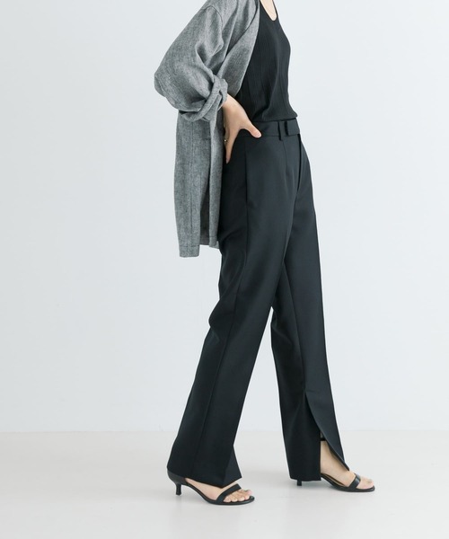 URBAN RESEARCH（アーバンリサーチ）の「サイドベンツストレートパンツ（その他パンツ・レディース・ブラック/ベージュ・38/36）」の7枚目の写真