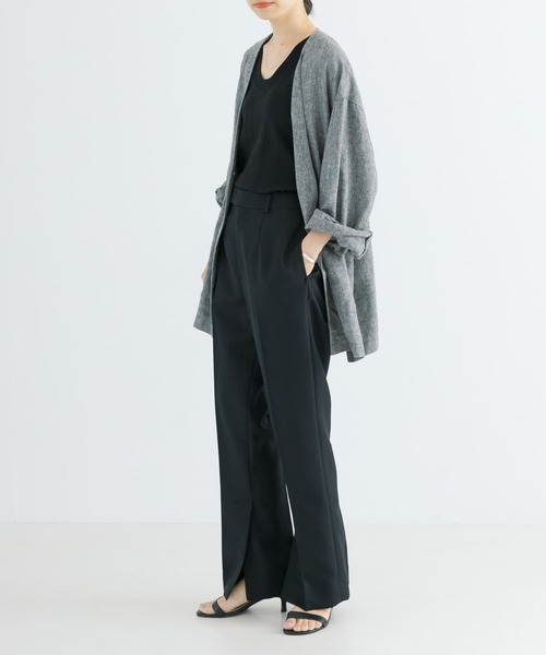 URBAN RESEARCH（アーバンリサーチ）の「サイドベンツストレートパンツ（その他パンツ・レディース・ブラック/ベージュ・38/36）」の8枚目の写真