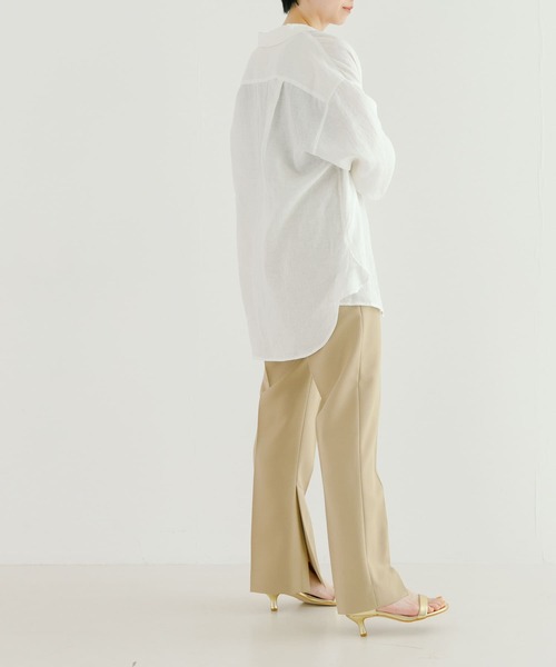 URBAN RESEARCH（アーバンリサーチ）の「サイドベンツストレートパンツ（その他パンツ・レディース・ブラック/ベージュ・38/36）」の18枚目の写真