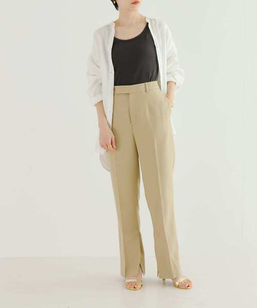 URBAN RESEARCH（アーバンリサーチ）の「サイドベンツストレートパンツ（その他パンツ・レディース・ブラック/ベージュ・38/36）」の20枚目の写真