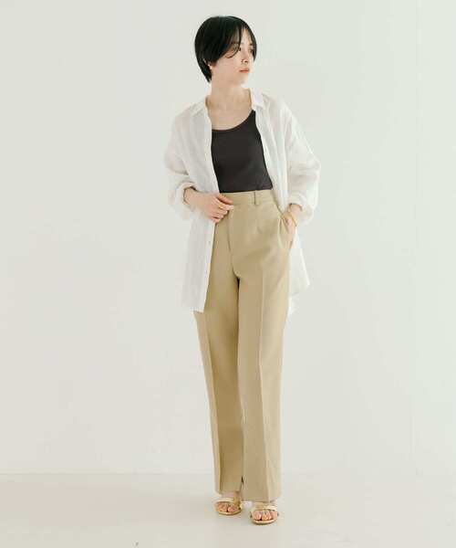 URBAN RESEARCH（アーバンリサーチ）の「サイドベンツストレートパンツ（その他パンツ・レディース・ブラック/ベージュ・38/36）」の21枚目の写真